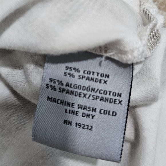 Samantha Grey Striped Embellished Giraffe Blouse Top Size L Neutral Resort Prep - Picture 6 of 8